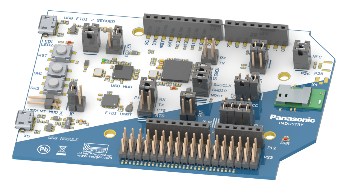 3D view of evaluation board